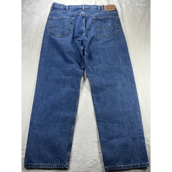 Levi’s 550 Relaxed Fit Jeans Mens 38x32 Blue Denim Tapered Leg Made in Mexico - Picture 2 of 9
